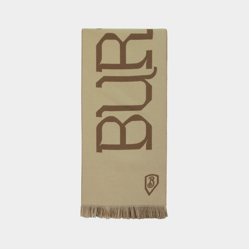 Heraldry Scarf - Burberry - Wool - Beige