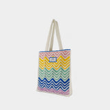 Wave Crochet Shopper Bag - Casablanca - Cotton - Multicolor