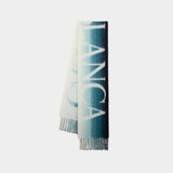 Gradient Logo Scarf - Casablanca - Alpaca - Blue