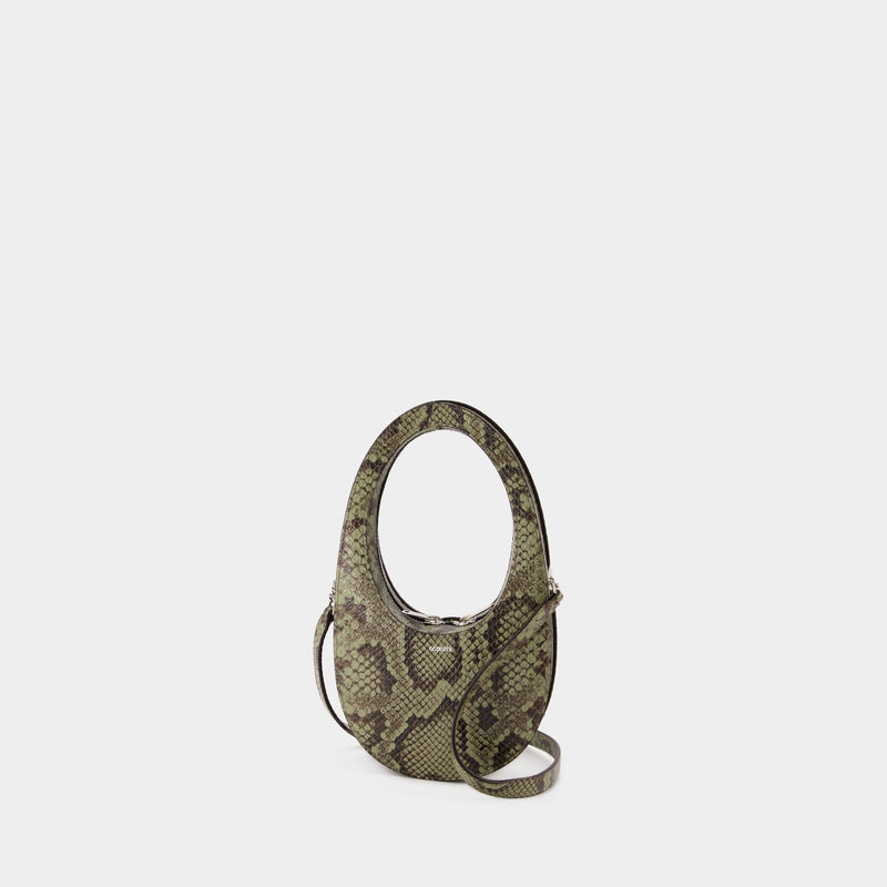 Python Printed Crossbody Mini Swipe Bag - Coperni - Leather - Green