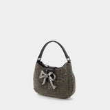 Rhinestone Crescent Shoulder Bag - SELF PORTRAIT - Synthetic - Multi