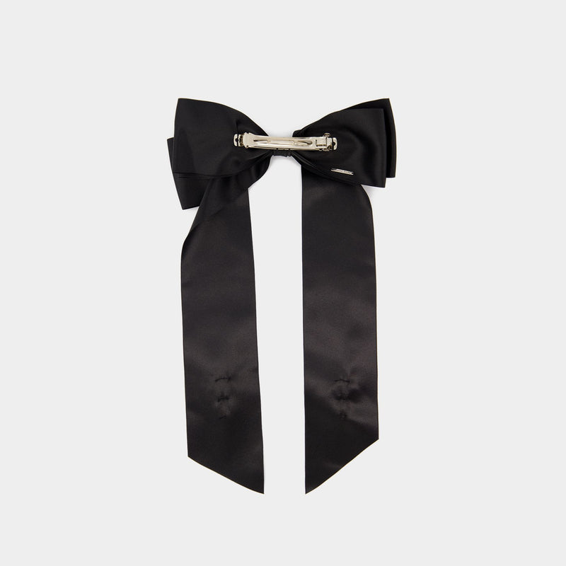 Flower Bow Hair Clip - Simone Rocha - Polyester - Black