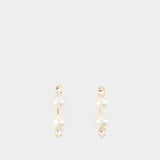 Double Ended Earrings - Simone Rocha - Pearl - Beige