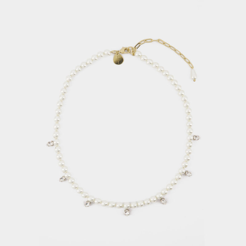 Pearl 
Crystal Dagger Necklace - Simone Rocha - Pearl - Beige