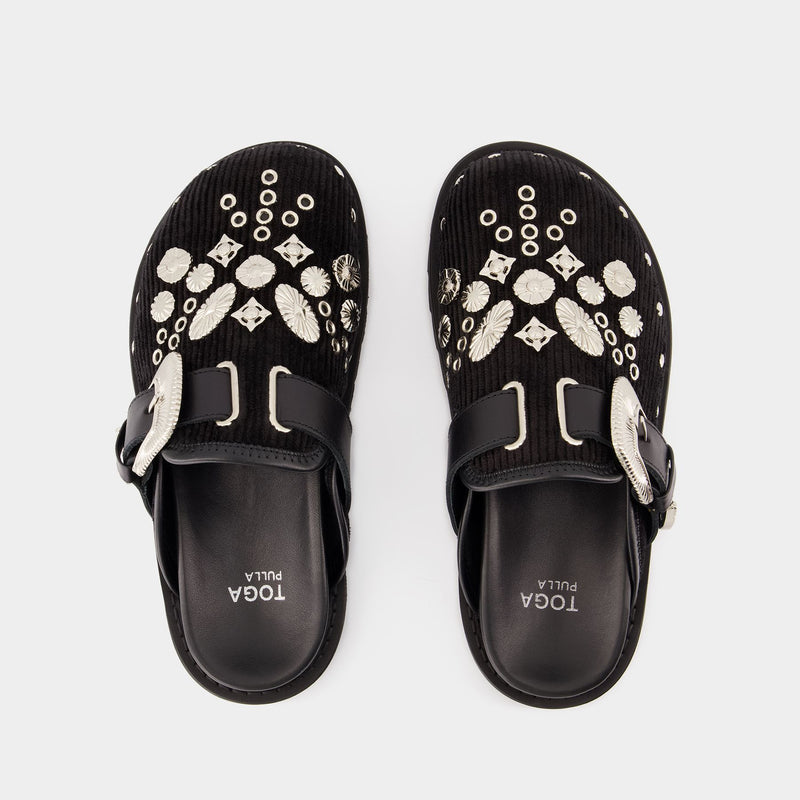 Aj1058 Sandals - Toga Pulla - Cotton - Black