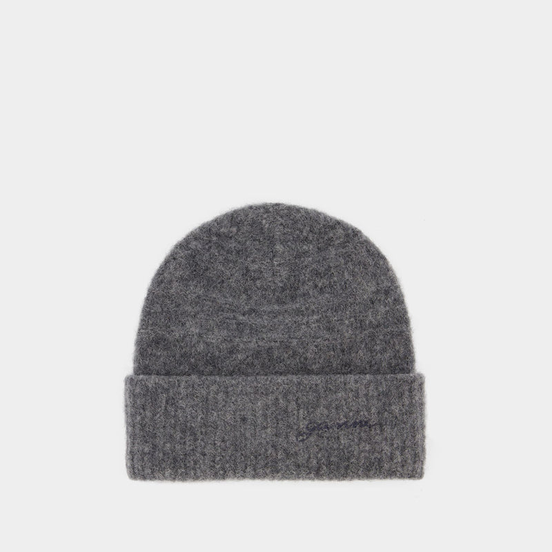 Beanie - Ganni - Wool - Grey