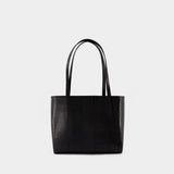 Wide Shopper Bag - Chylak - Leather - Black