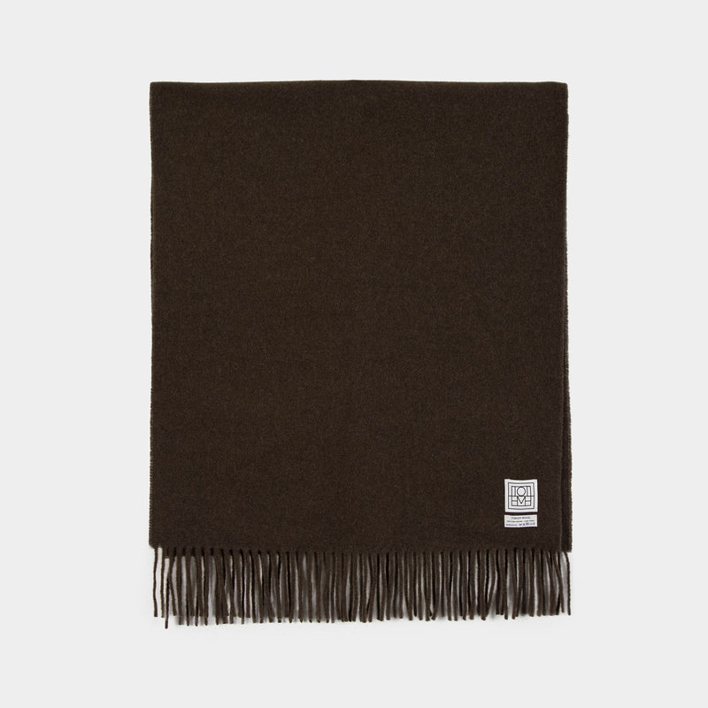 Classic Scarf - TOTEME - Wool - Brown