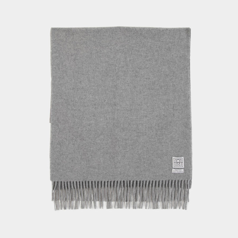 Classic Scarf - TOTEME - Wool - Grey