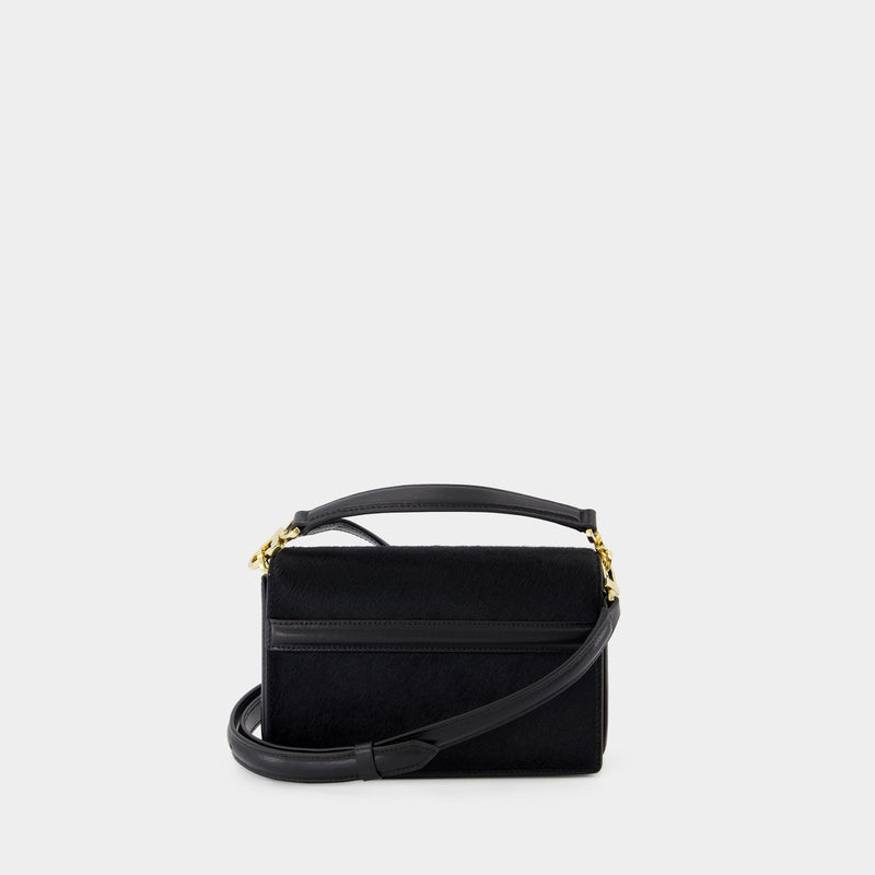 Mini T-Flap Pony Hair Bag - TOTEME - Leather - Black