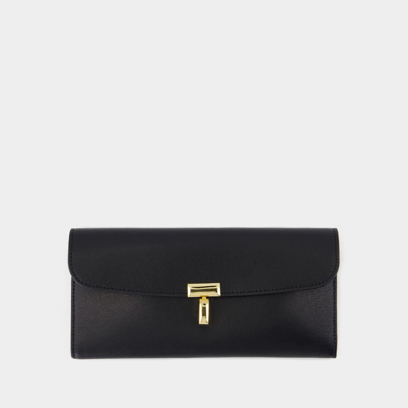 T-Lock Wallet - TOTEME - Leather - Black