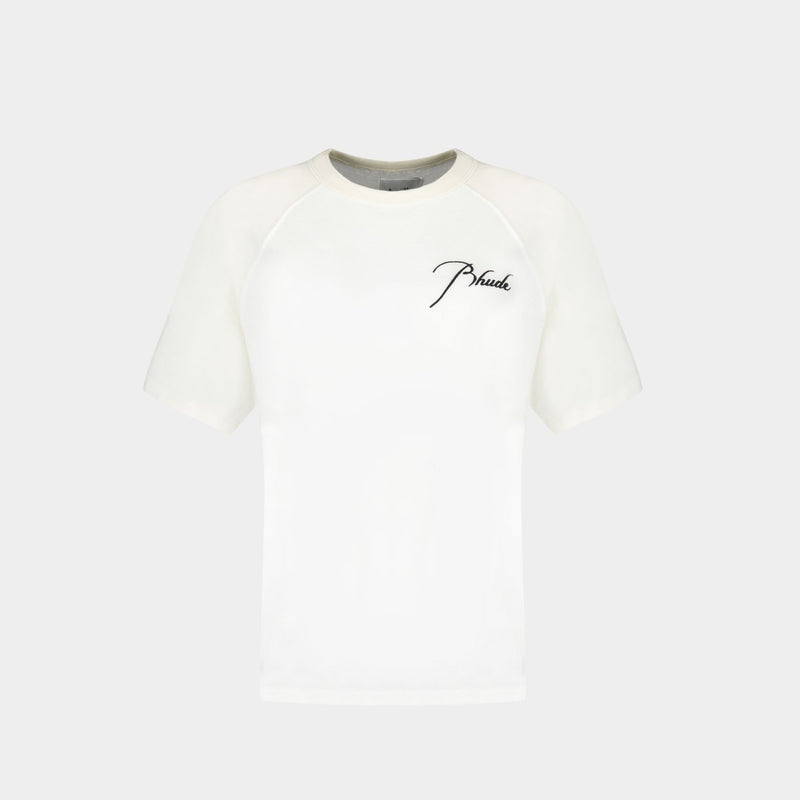 Raglan T-Shirt - Rhude - Cotton - White