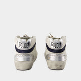 Mid Star Sneakers - Golden Goose Deluxe Brand - Leather - White