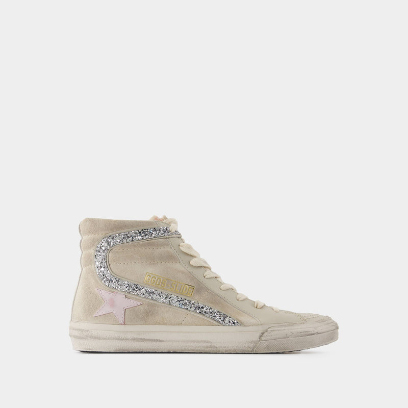 Slide Sneakers - Golden Goose Deluxe Brand - Leather - Beige