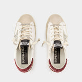 Super Star Sneakers - Golden Goose Deluxe Brand - Leather - White/Burgundy