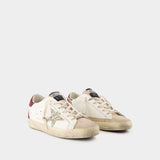 Super Star Sneakers - Golden Goose Deluxe Brand - Leather - White/Burgundy