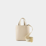 Museo Mini Shopping Bag - Marni - Leather - Beige