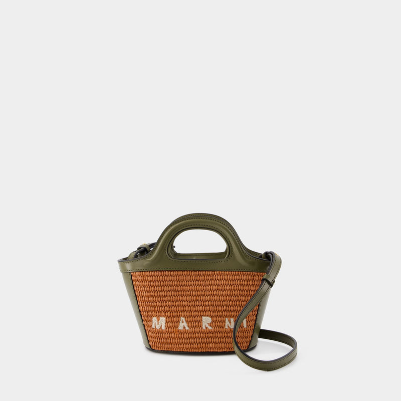 Tropicalia Micro Purse - Marni - Cotton - Brick/Olive