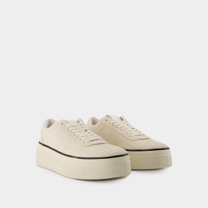 Low Sneakers - Jil Sander - Leather - Porcelain