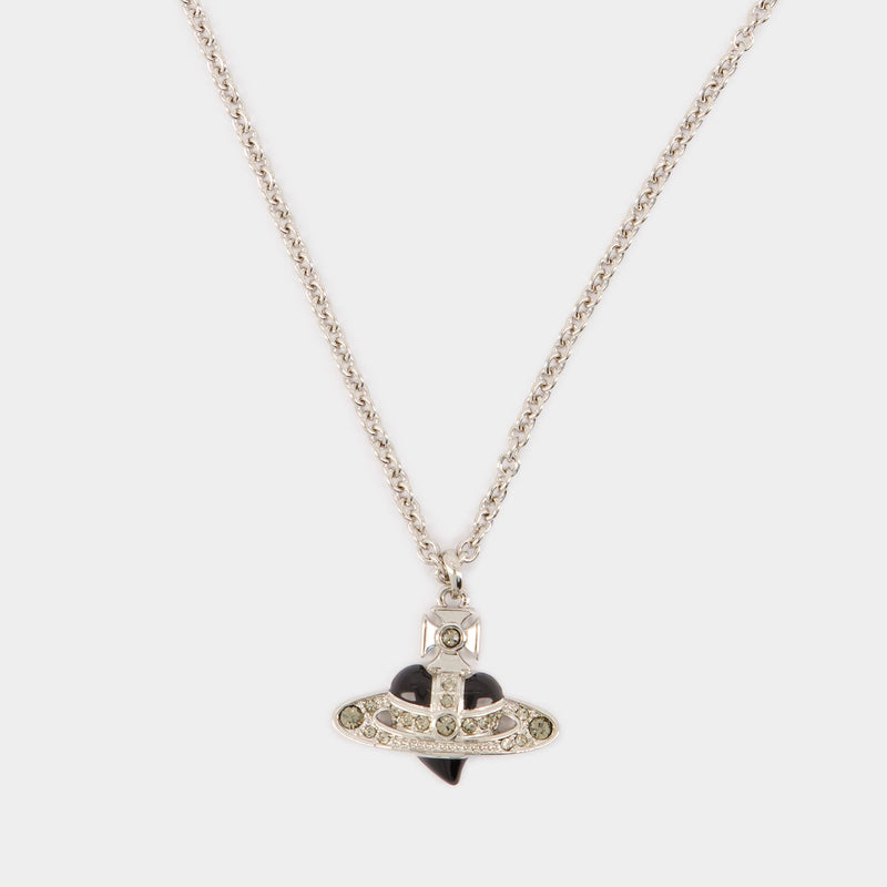 Man. Diamante Heart Pendant - Vivienne Westwood - Metal - Black