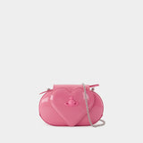 Jonny Heart Flap Crossbody - Vivienne Westwood - Leather - Pink