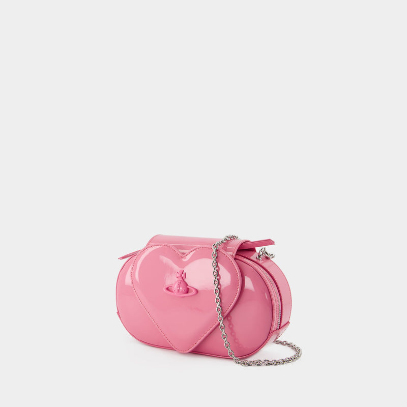 Jonny Heart Flap Crossbody - Vivienne Westwood - Leather - Pink