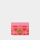 Flat Card Holder - Vivienne Westwood - Leather - Pink