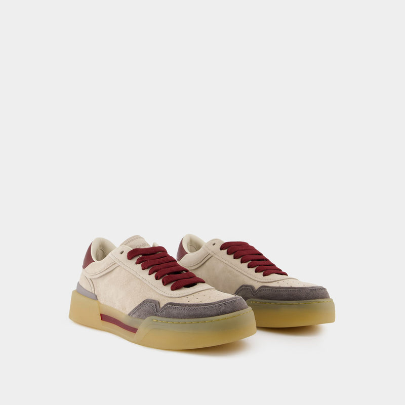 Low Top Sneakers - Dolce&Gabbana - Leather - Beige