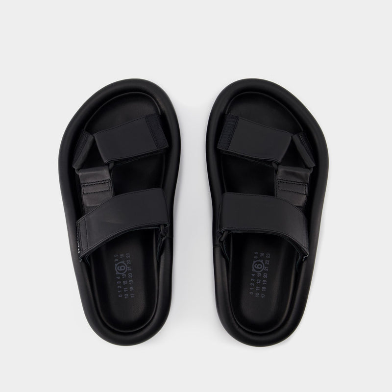 Sandals - MM6 Maison Margiela - Leather - Black