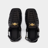 Sandals - Versace - Leather - Black