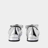 T.20 Ballerinas - Versace - Leather - Silver