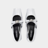 T.20 Ballerinas - Versace - Leather - Silver