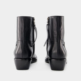 Luciano Ankle Boots - Versace - Leather - Black