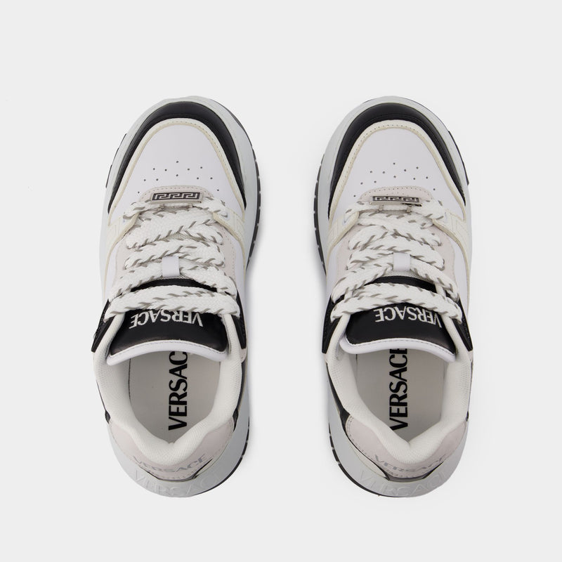 Sneakers - Versace - Leather - Black/White