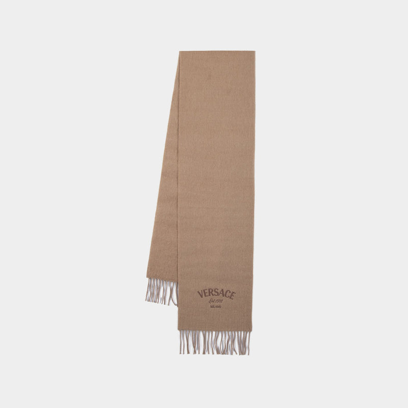 Scarf - Versace - Wool - Beige