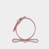 Gianni Ribbon Bracelet - Versace - Leather - Pink