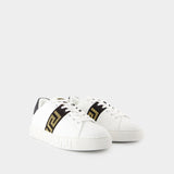 La Greca Sneakers - Versace - Canvas - Black