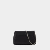 Gianni Ribbon Clutch - Versace - Leather - Black