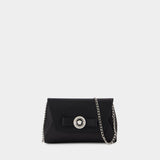 Gianni Ribbon Clutch - Versace - Leather - Black