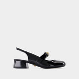 Sligback Gianni Ribbon - Versace - Leather - Black