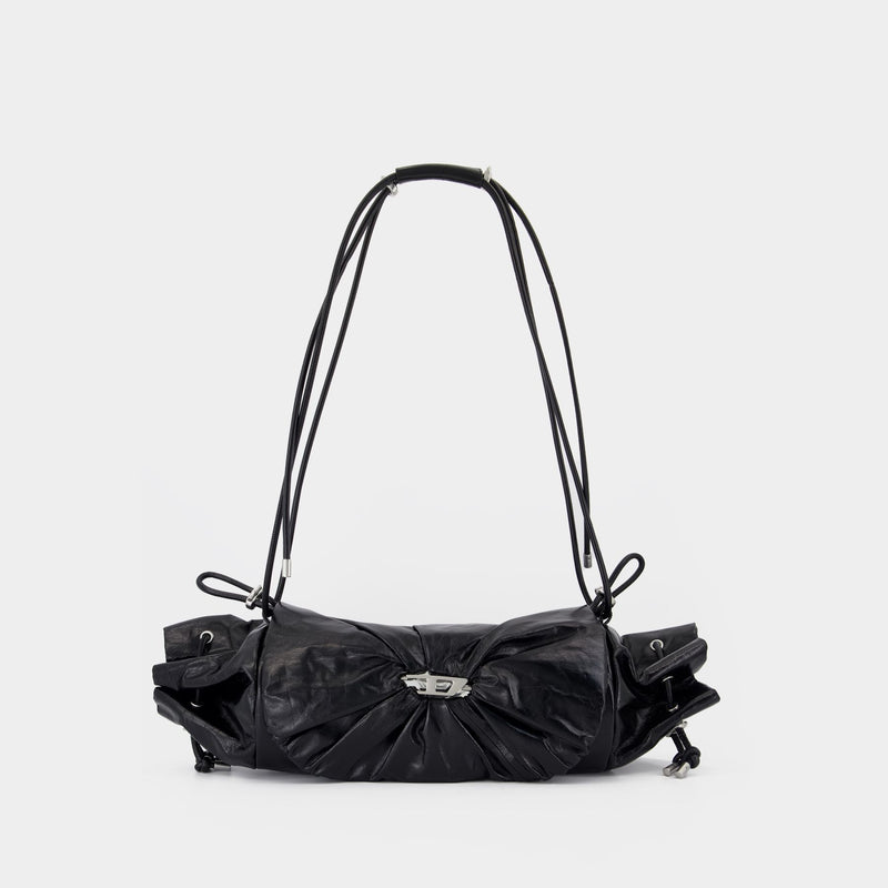 Scrunch-D Medium Shoulder Bag - DIESEL - Leather - Black