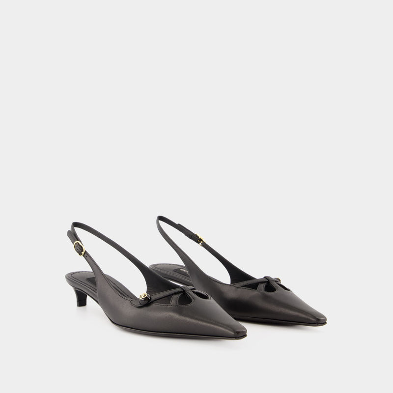 Slingbacks - Dolce&Gabbana - Leather - Black