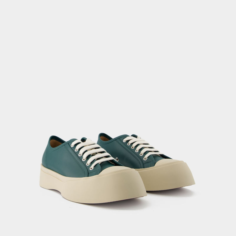 Lace Up Sneakers - Marni - Leather - Green