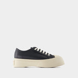 Laced Up Sneakers - Marni - Leather - Black