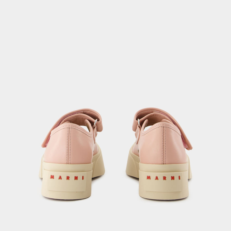 Mary Jane Sneakers - Marni - Leather - Pink