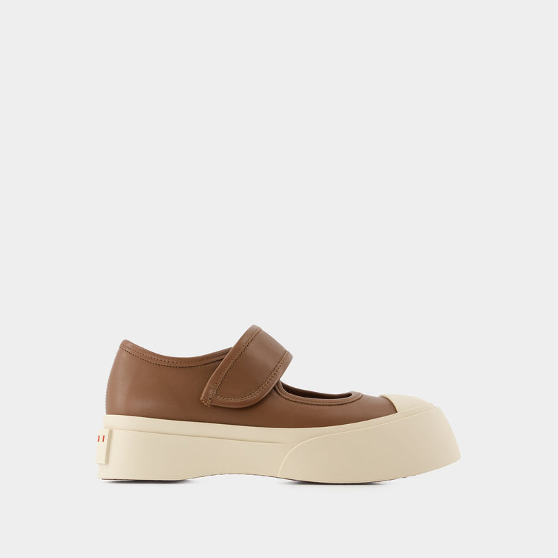 Mary Jane Sneakers - Marni - Leather - Brown