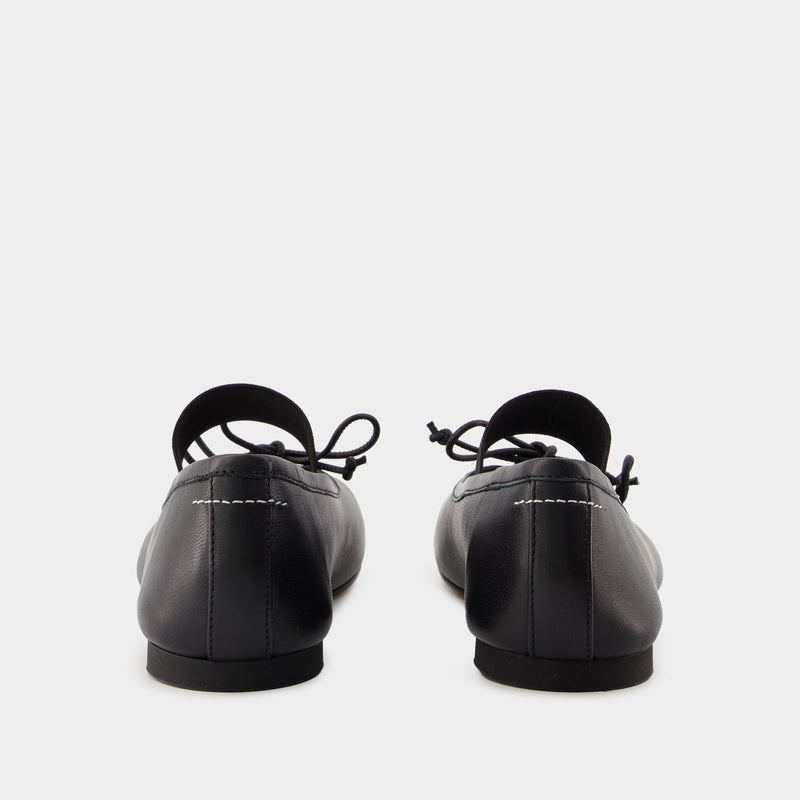 Ballerinas - MM6 Maison Margiela - Leather - Black