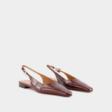 Bettina 10 Slingback - Paris Texas - Leather - Burgundy