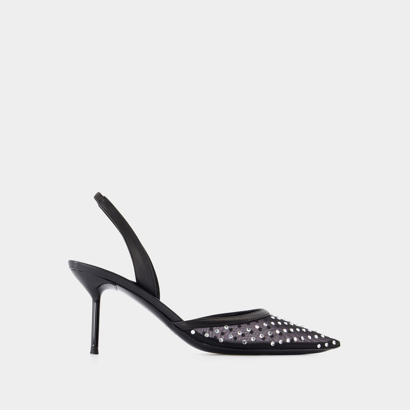 Lidia Slingback 70 Pumps - Paris Texas - Synthetic - Black