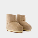 Icon Low Nolace Boots - Moon Boot - Suede - Beige